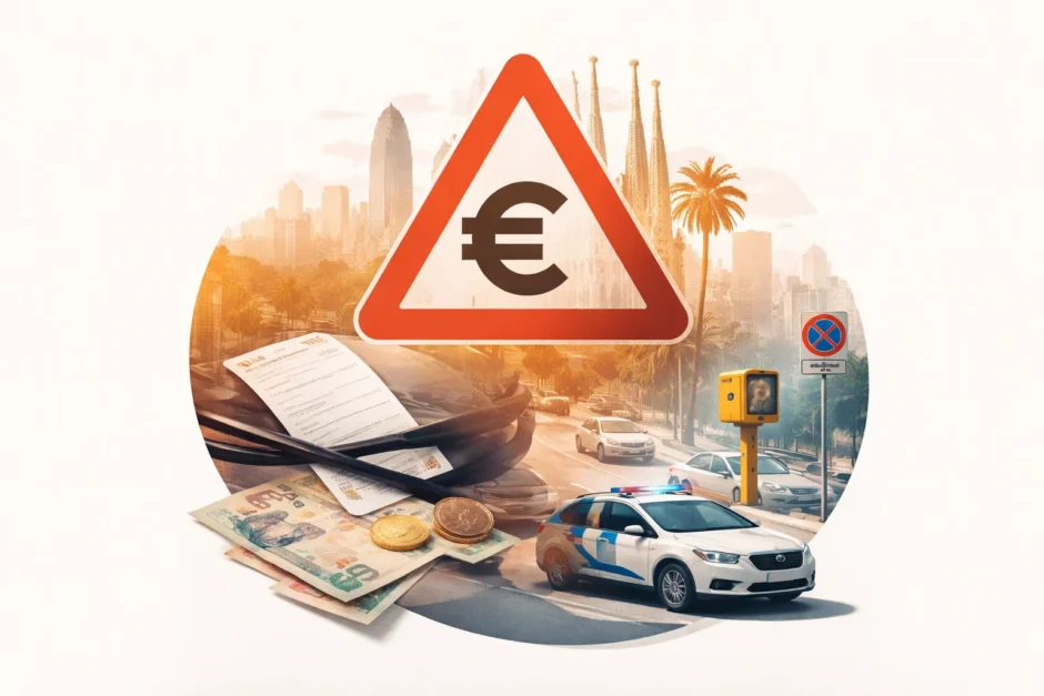 Consulta los precios de las multas en Barcelona y Cataluña para 2026. Sanciones por exceso de velocidad, aparcamiento, ZBE y uso del móvil.