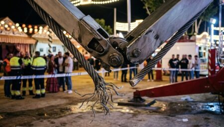 Accidente en la Feria de Sevilla: heridos en el Steel Maxx
