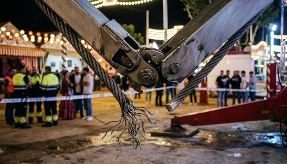 Accidente en la Feria de Sevilla: heridos en el Steel Maxx