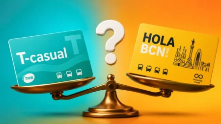 T-Casual o Hola BCN en Barcelona 2026: diferencias reales de precio, aeropuerto, metro, bus y ahorro para turistas y residentes. Qué tarjeta conviene según días y viajes.