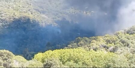 Incendio químico en Òrrius hoy 28 de mayo tras el fuego en Proquinat. Las llamas alcanzaron masa forestal en el Maresme y obligaron al confinamiento de vecinos.