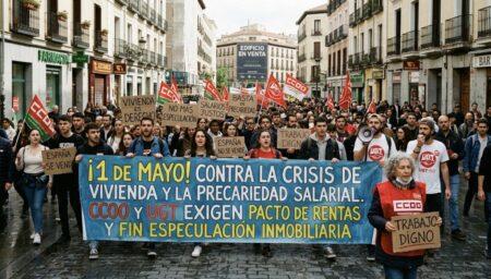 1 de Mayo en España: Sindicatos exigen vivienda y salarios