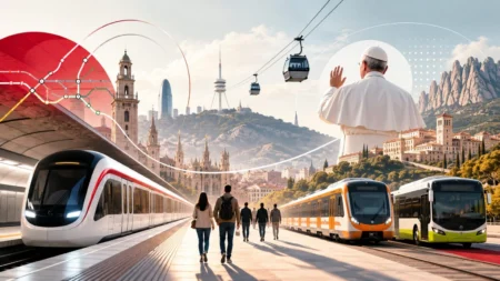 Cambios en metro, Rodalies, FGC y bus de Barcelona del 8 al 10 de junio por la visita del Papa León XIV: refuerzos, cierres de estaciones, lanzaderas a Montjuïc y acceso a Montserrat. Toda la guía práctica.