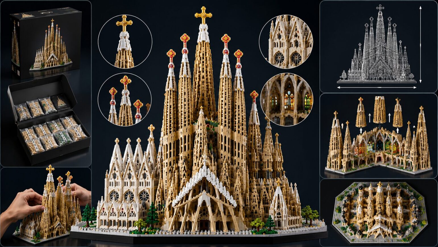 LEGO presenta la Sagrada Familia más grande de su historia con 12.060 piezas. Descubre el precio, la fecha de reserva, dónde comprarla y todos los detalles del homenaje a Gaudí.