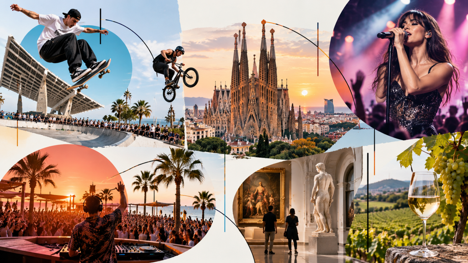 Barcelona el fin de semana del 5 y 6 de septiembre de 2026: Extreme Barcelona gratis en el Fòrum, Brunch Electronik, Aitana, museos gratis el domingo y la vendimia de Alella. Horarios y precios.